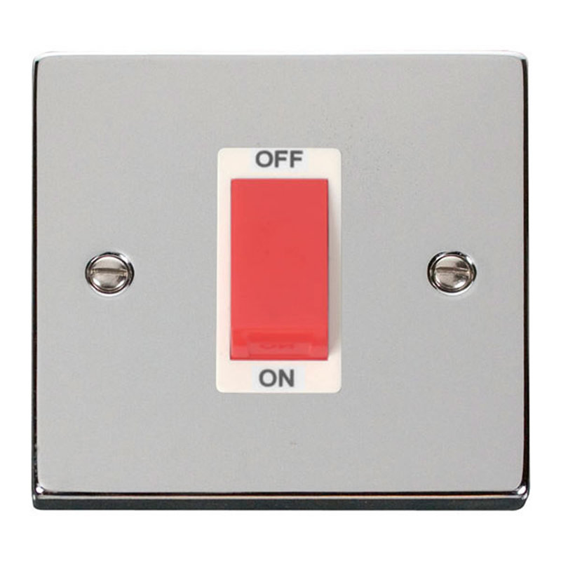 Polished Chrome 1 Gang Size 45A Switch