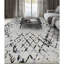 Tapis gris clair / noir / argent noué à la main de haute qualité-65425076