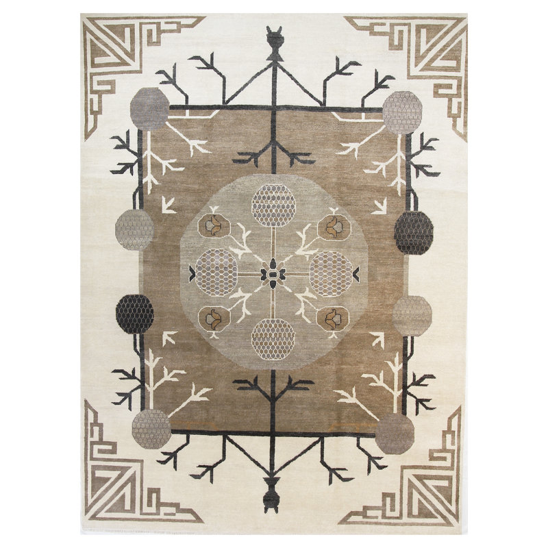One-of-a-Kind Rectangle 9' X 12' Hand Knotted Area Rug