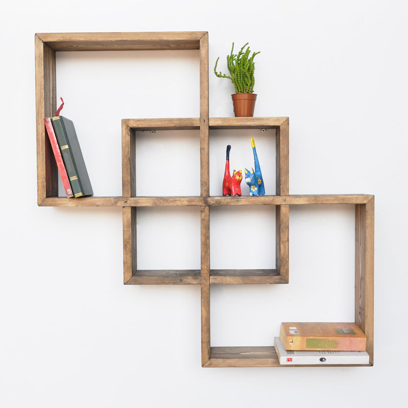 Sanni 5 -Piece Solid Wood Floating Shelf