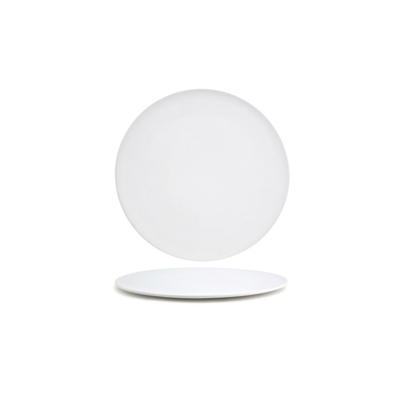 Assiette plate en toile, H 0,5 po x l 11 po x P 11 po