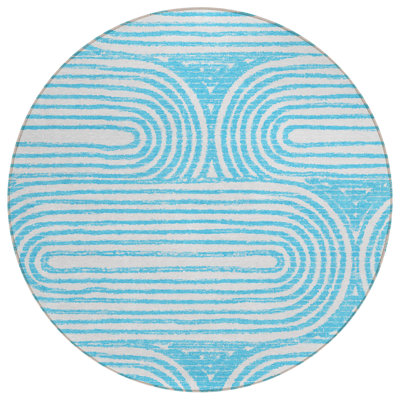 Tapis extérieur rond 8 pi