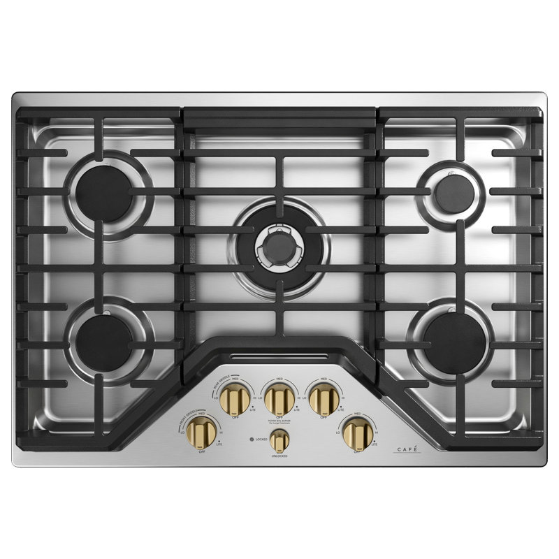 Cooktop Knob, Brushed Brass