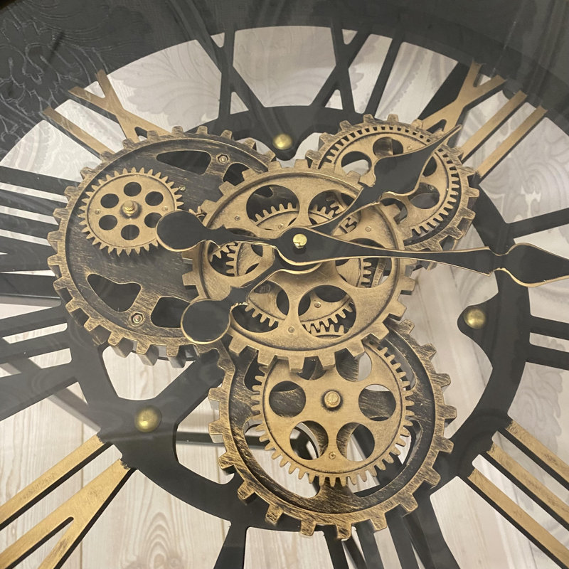 Roman Numeral Metal Quartz Movement / Crystal Tabletop Clock in