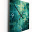 California Sunshine, cubiste turquoise abstrait I - Peinture abstraite, horloges murales-99638241