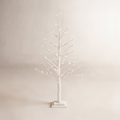 Lighted Glittered Twig Tabletop Tree
