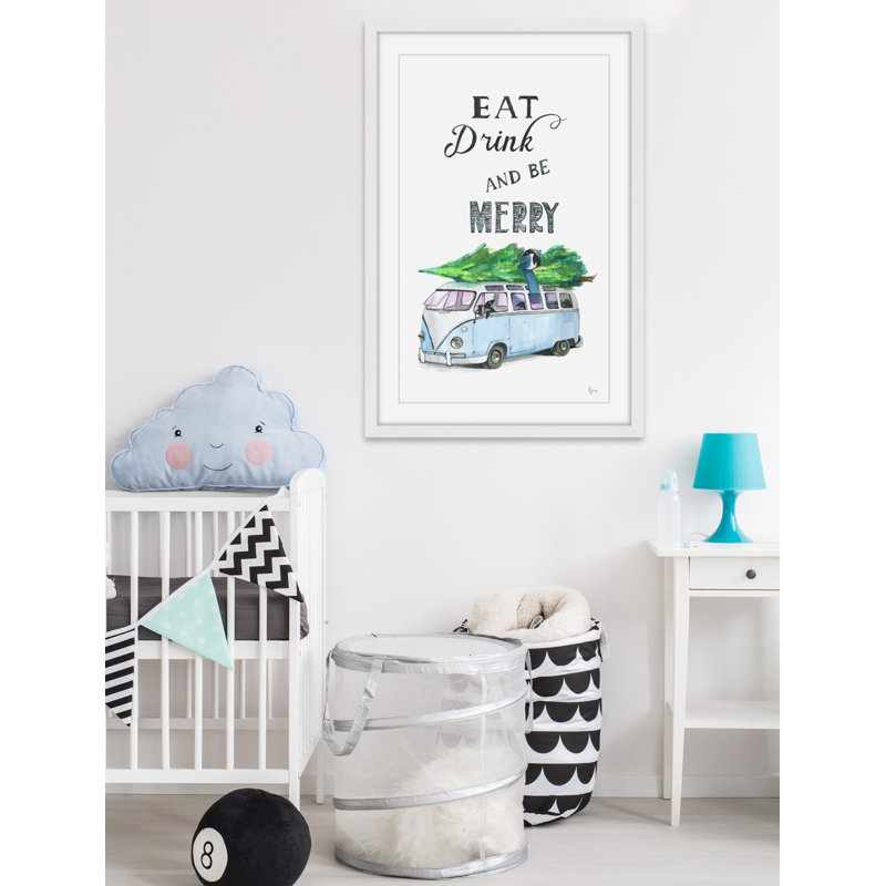 «Eat and Drink», reproduction encadrée, H 18 po x l 12 po x P 1,5 po