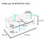 Canapé 3 places de style Chesterfield avec 2 coussins pour le salon-1689424783