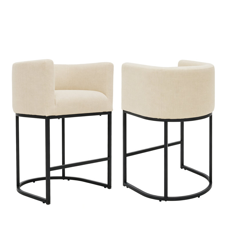 Tabouret de bar 26 po, Camel Seat/Black Frame, 2