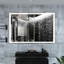 Miroir mural de salle de bain 60 po x 40 po avec DEL, imperméable, cadre en aluminium, 3 modes de couleur, système de commande tactile intelligent Fonctionnalité Réglages intensifs, Fonction