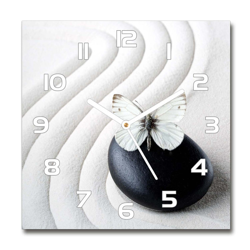 Hiemke Glass Wall Clock, White