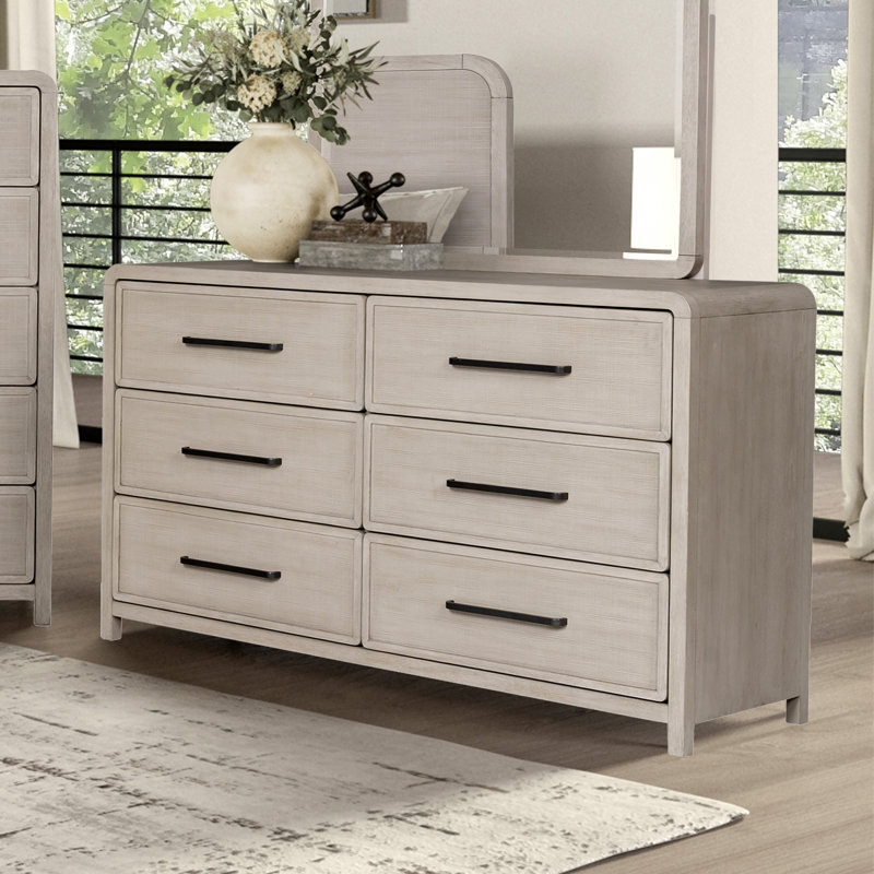 Dovie Solid Wood 6-Drawer Dresser