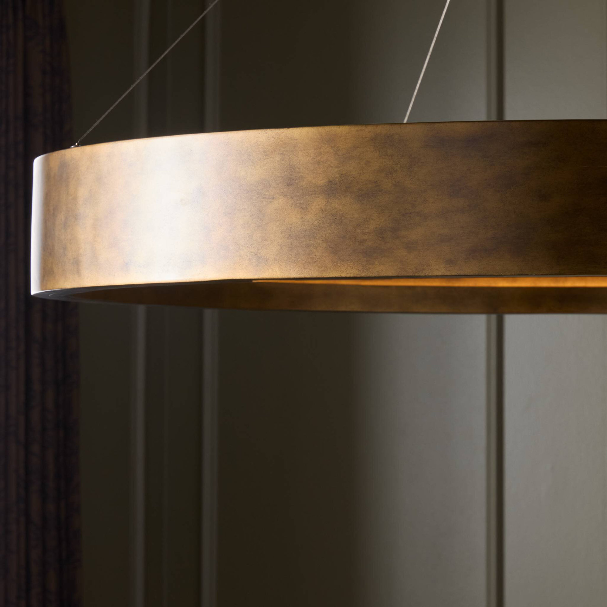 Lottie Single - Light Chandelier, Burnished Brass Aluminum, 25" H x 48.5" W x 48.5" D