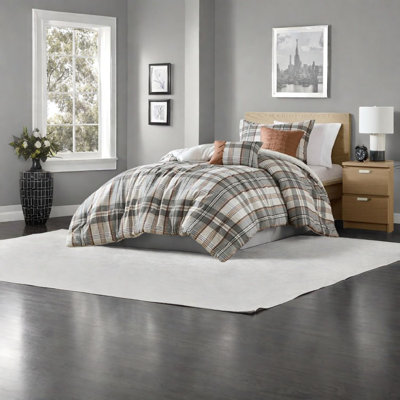 Comfortable Polyester Bedding Sets, Vintage Plaid Style For Home