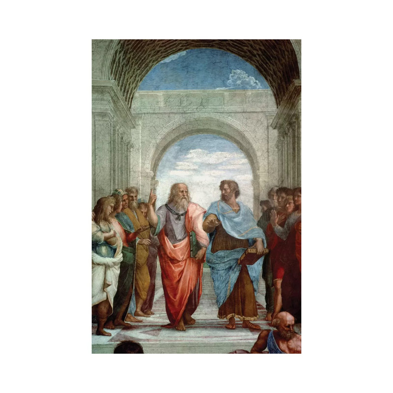 Aristotle And Plato: Detail From The School Of Athens In The Stanza Della Segnatura, 1510-11 by Raphael - Wrapped Canvas Gallery-Wrapped Canvas Giclée