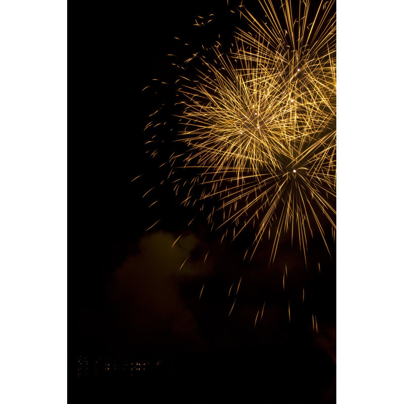 Big Gold Fireworks by MichaelDrapeau - No Frame Art Prints on Canvas, 46cm H x 30cm W