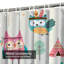 Rideau de douche avec 12 crochets Cute Tribal Owls-1520966654
