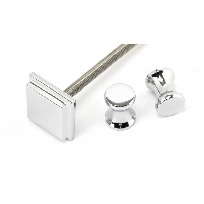 Art Deco Slimline Door Knocker, Polished Chrome