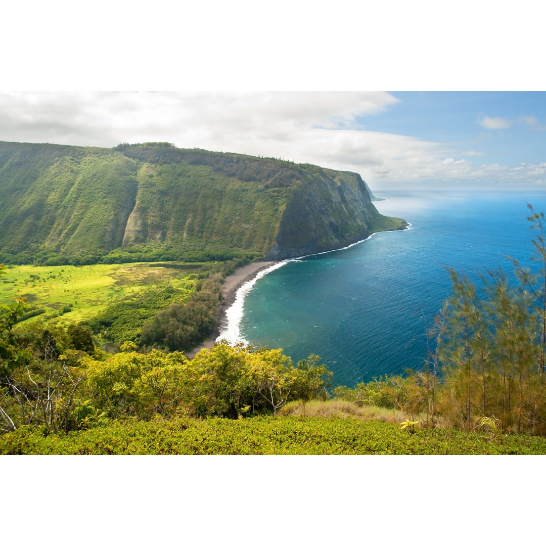 Leinwandbild Waipio Valley Lookout auf Hawaii Big Island