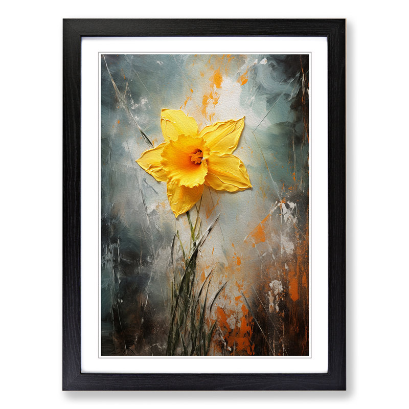 Single Picture Frame Print on Wood, 46cm H x 34cm W, Black Framed