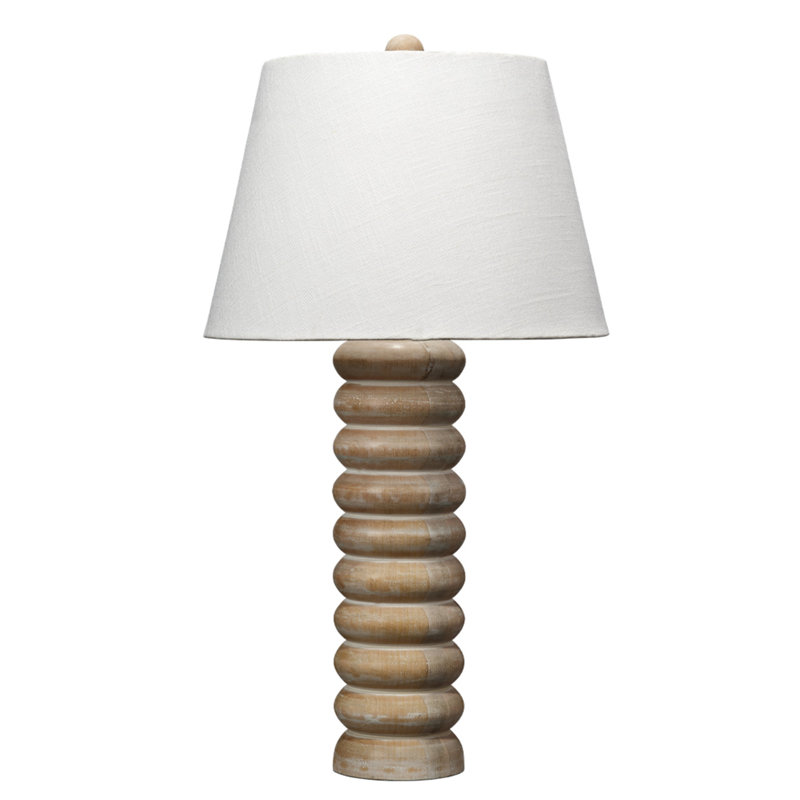 Abacus Table Lamp, Bleached Wood