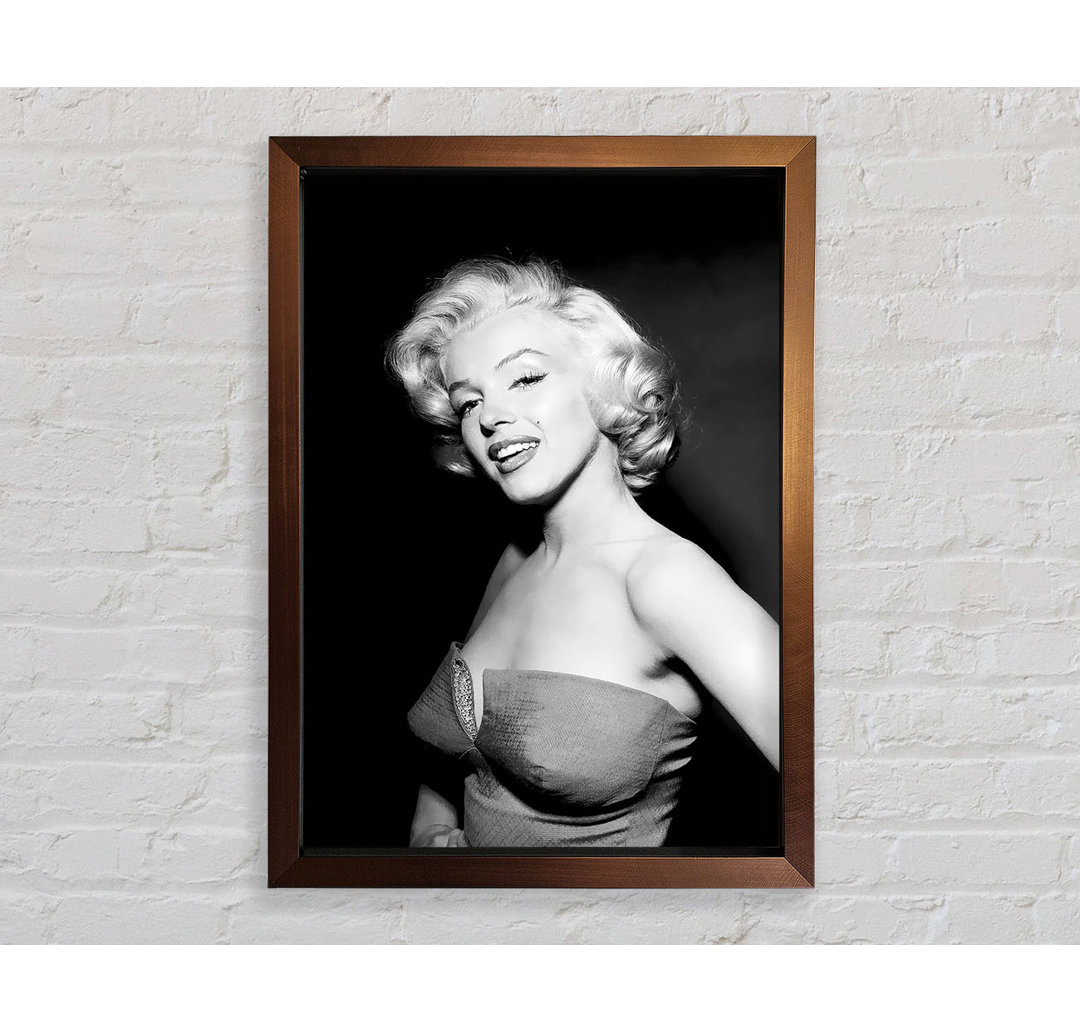 Marilyn Monroe Lächeln Gerahmter Druck