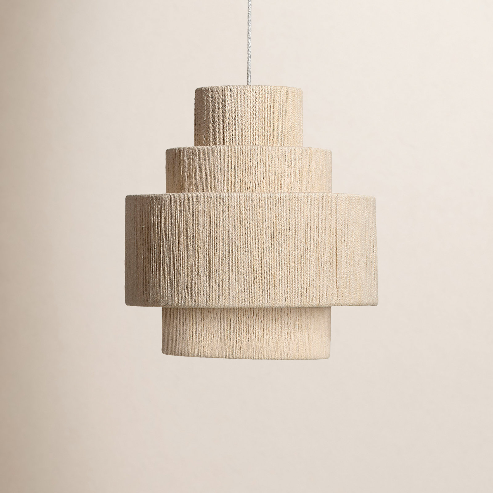 Uptown Single Light Cotton Dimmable Pendant