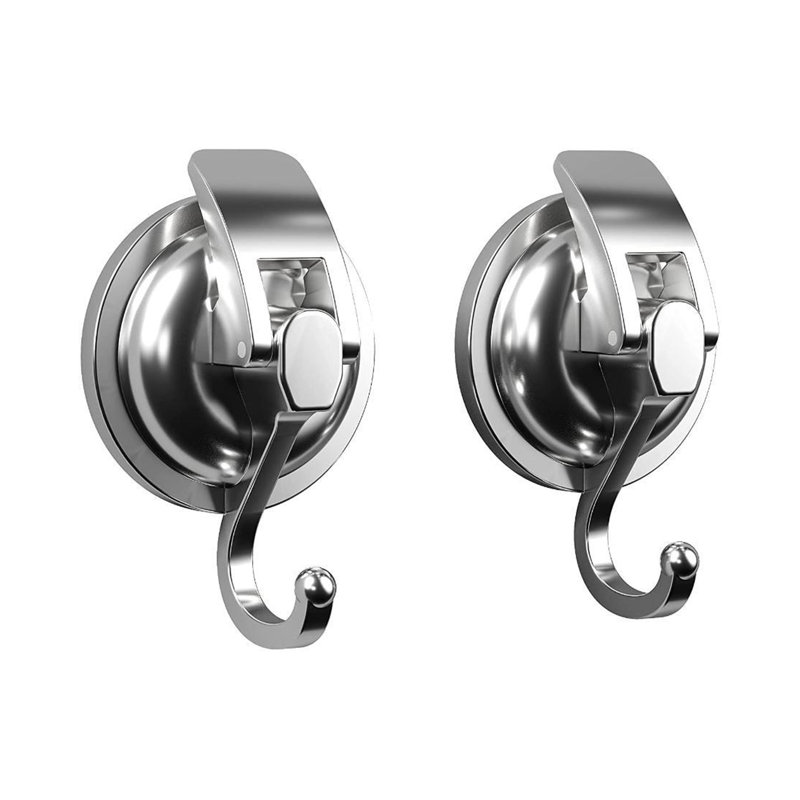 2-Pack 15lbs Vacuum Suction Cup Hooks