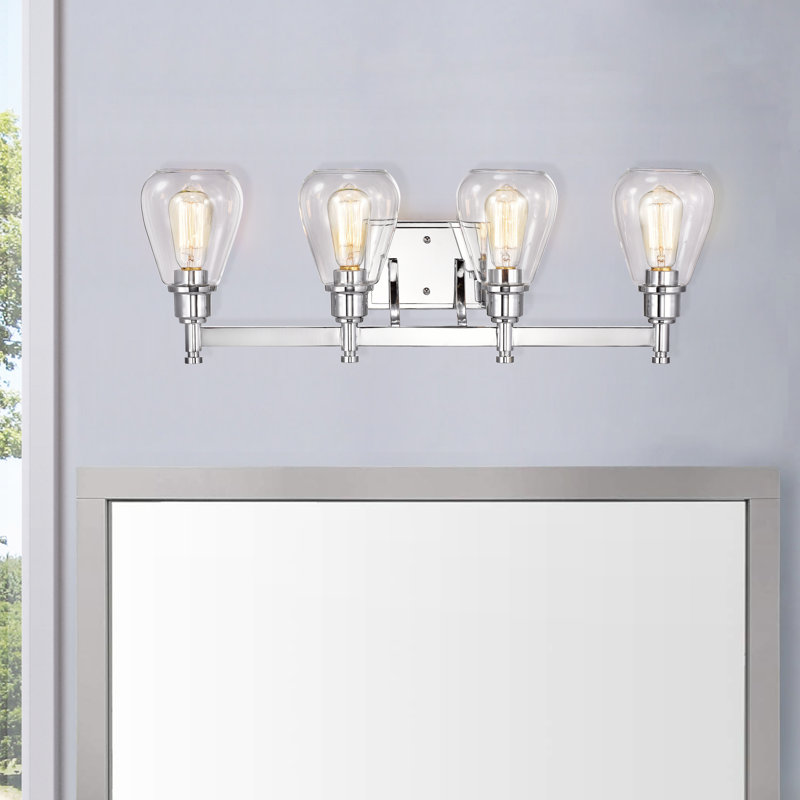 Éclairage pour salle de bain 4 lumières Douberly, Chrome