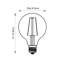 2W E27 ES G95 Globe LED Non-Dimmable Bulb - 230lm 2200K Warm White
