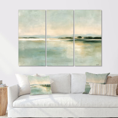 Green Yellow Morning Dew Of Alice Lake  - Vancouver Wall Art Set