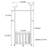 White Ash Coat Rack with Grate Hamper & Wheels