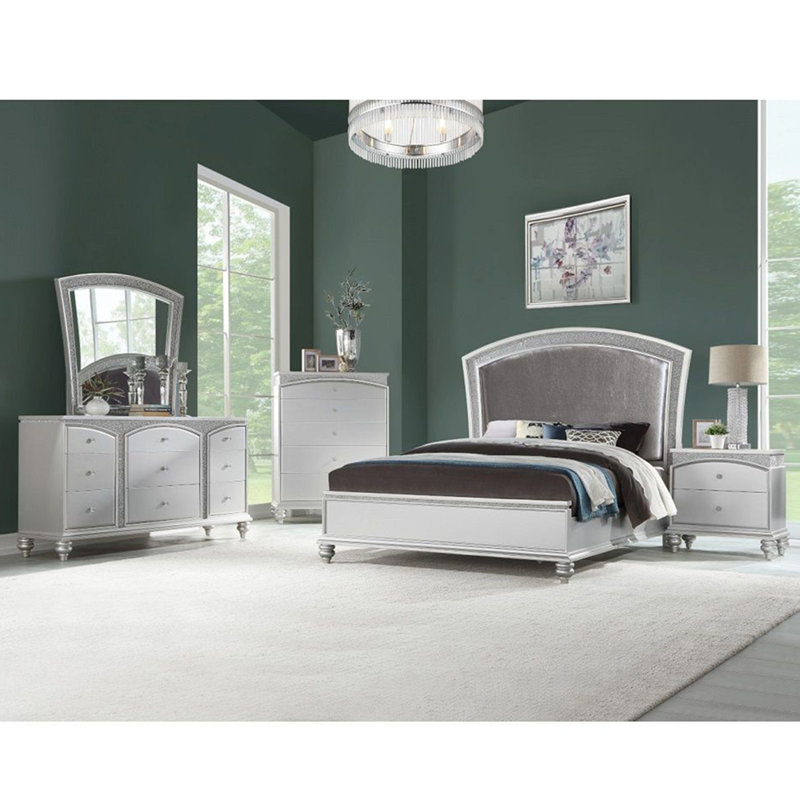 Table de chevet 2 tiroirs Platinum