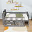 Structure de lit mezzanine simple 4 tiroirs en bois-157443979