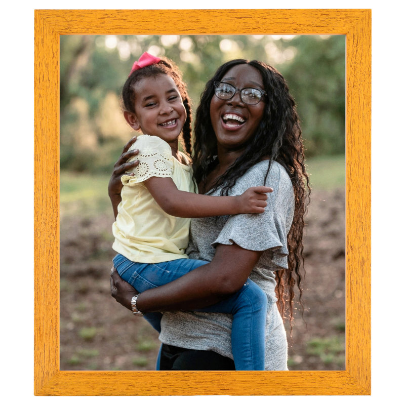 Cadre photo barnwood récupéré Asuncion, 18 po x 22 po, Jaune