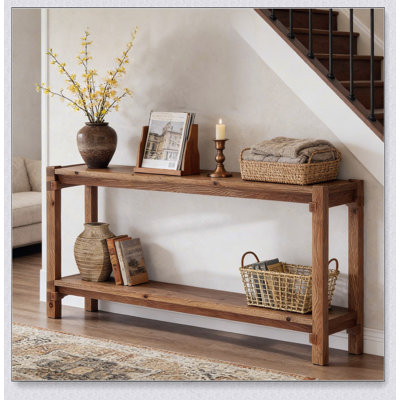 Couch Side Table,Console Table,Entryway Table,2-Tier Foyer Table