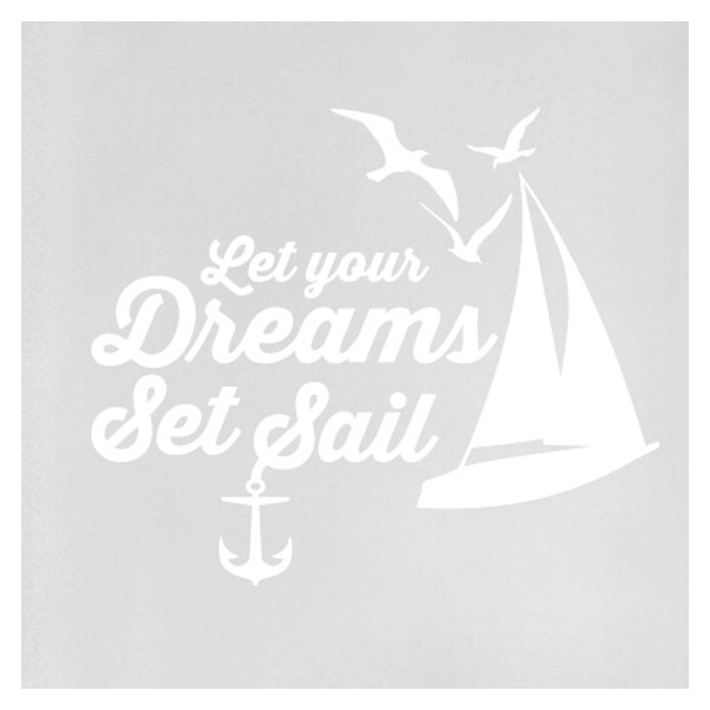 Nautical & Beach Wall Decal, White
