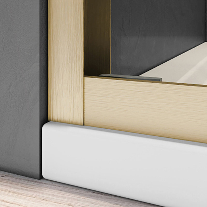56-60 In. W X 62 In. H Sliding Glass Tub Door, Semi Frameless Double Bathtub Door, Brushed Gold
