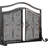 Small Crest Fireplace Screen With Doors-16278113-111135028