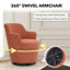 Fauteuil demi-tonneau pivotant avec rangement 360 °-426294278