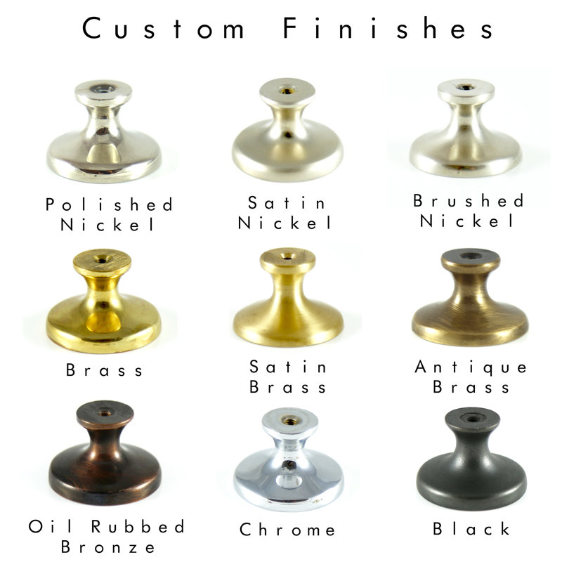 1.25" Diameter Mushroom Knob, Oiled Rubbed Bronze/Silver