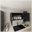 Armoire murale, 2 portes, wengé noir-1655002524