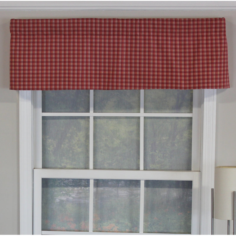 Actrice Cotton Checkered Tailored Window Valance