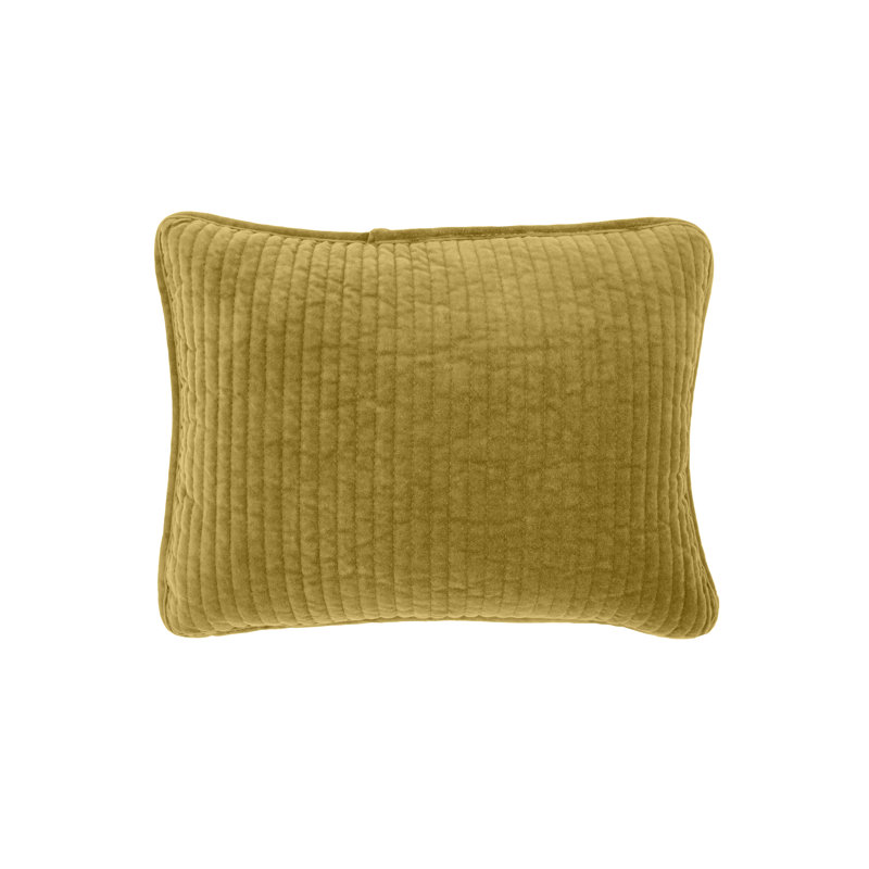 Stonewashed Velvet Cotton Quilted Modern Rustic 12x16 inch Boudoir Pillow, Tuscan