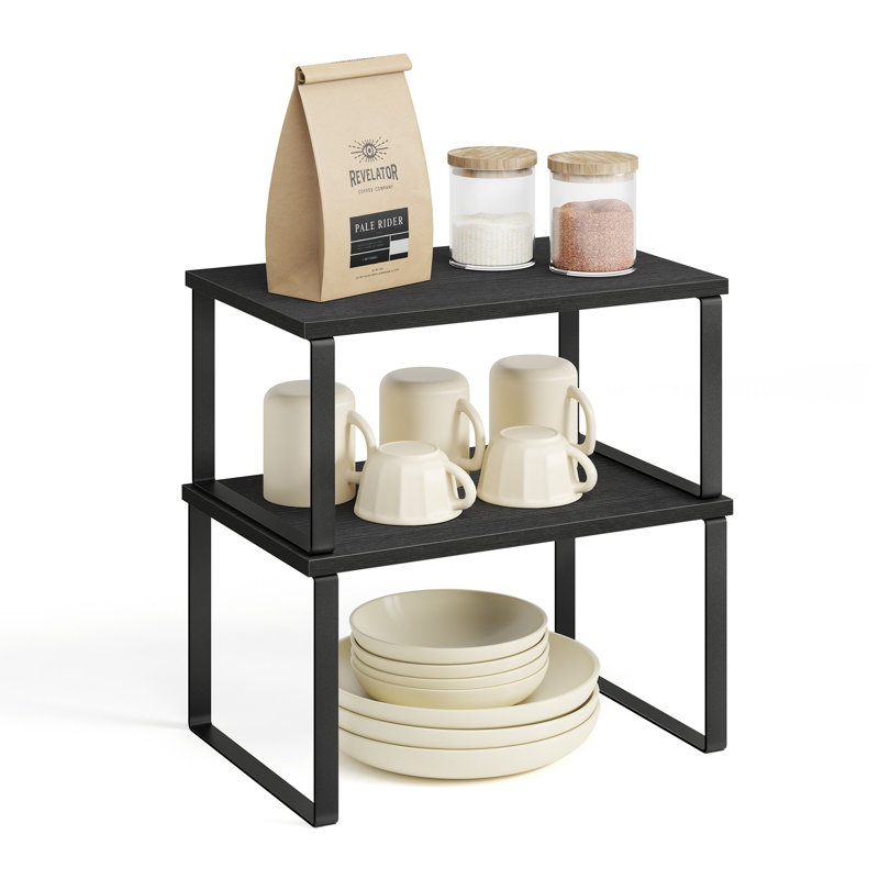 Étagère de rangement pour armoire, L 11,7 po, Ink Black/Ebony Black