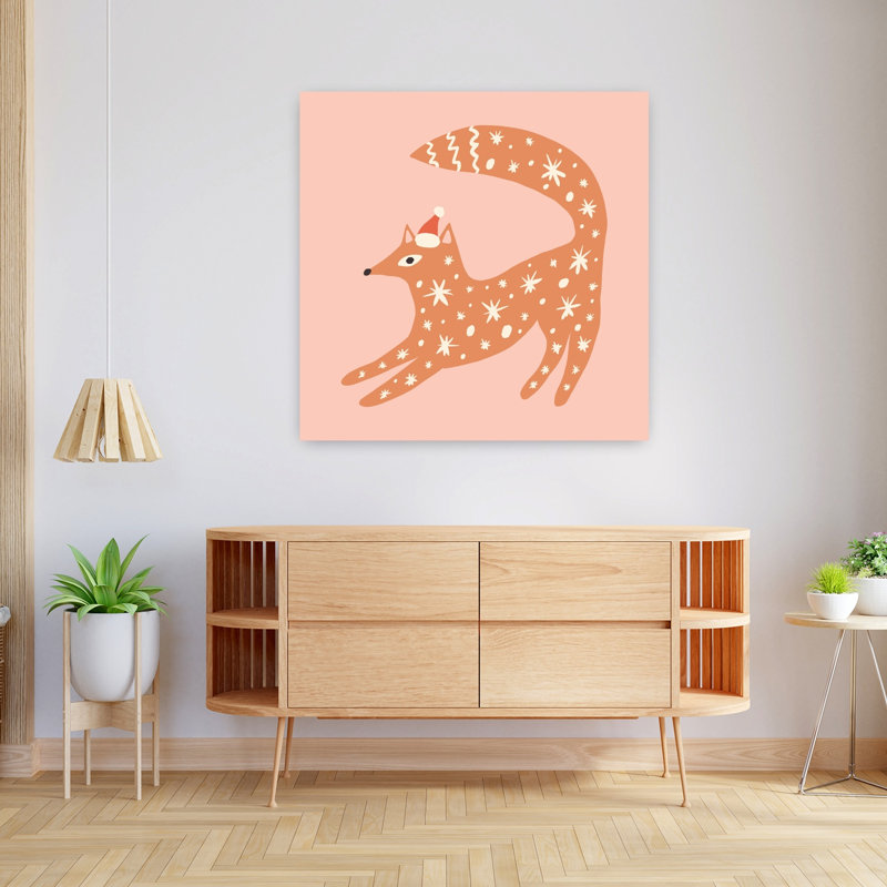 Happychristmasno25, fantaisie abstraite, forêt d'hiver, reproduction d'art murale, 36" H x 36" W