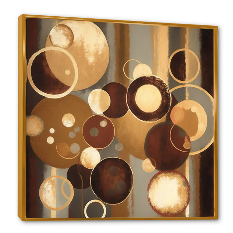 «Aged Barrel Universes II», reproduction sur toile, H 36 po x l 36 po x P 1,5 po, Cadre flottant doré