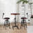 Swivel Solid Wood Adjustable Height Counter Stool with Steel Frame-1005483028