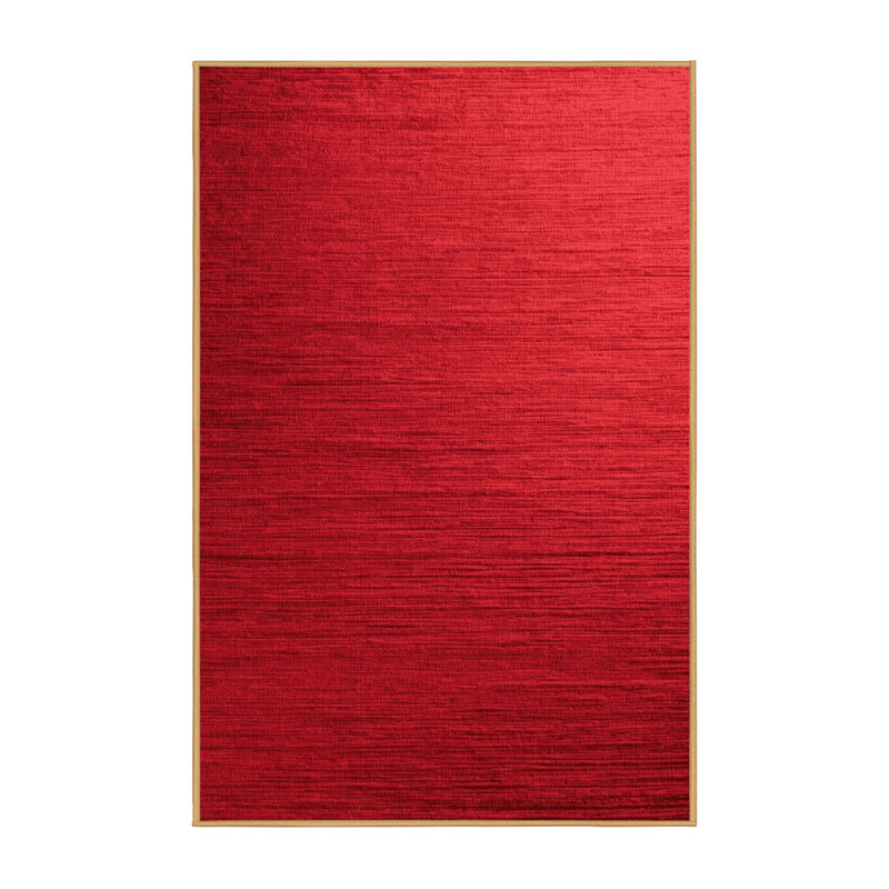 Tapis rouge uni lavable à la machine, Rectangulaire 2 pi x 3 pi