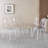 5Pcs Dining Set,1Table+4Chair, Round Marble-Patterned Pub Table For Home Bar & Kitchen